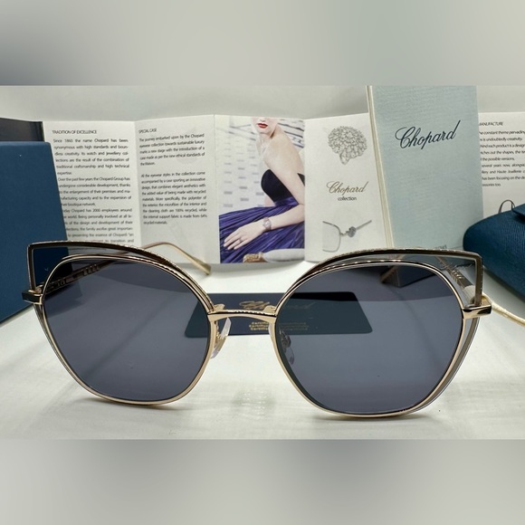 New! 👑CHOPARD ICE CUBE Sunglasses SCHF74 300F, Authentic - Picture 3 of 16